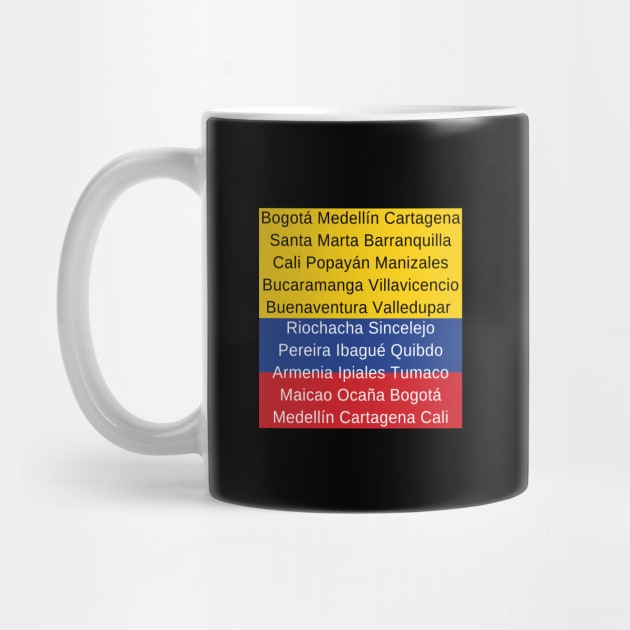 Colombian Flag with Cities by aybe7elf